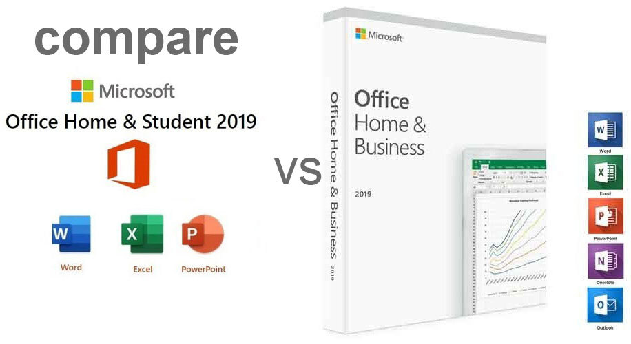 Compare Office 2019 Home Student vs Home Business