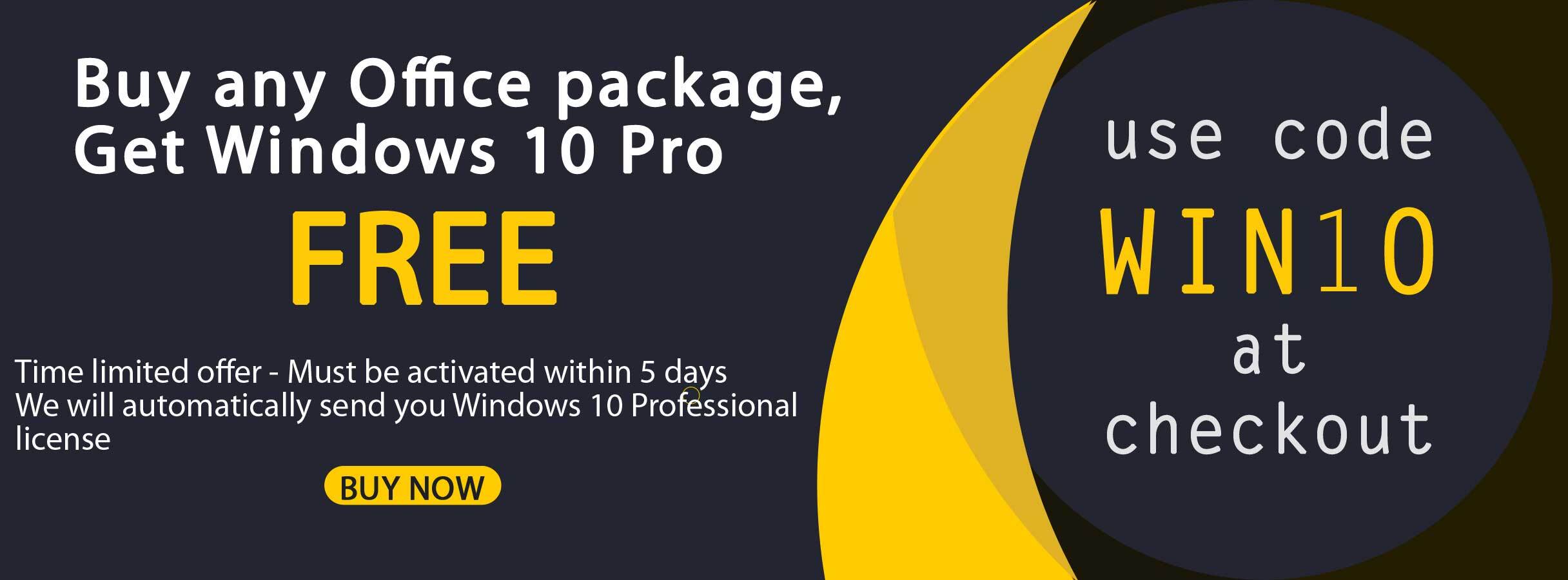 FREE Windows 10 Professional License