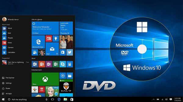 Windows 10 Home on DVD